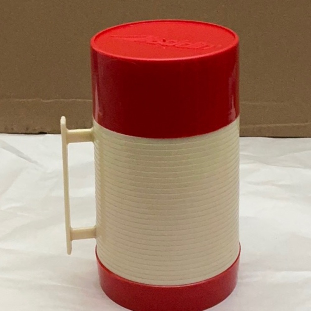 Red and Cream Aladdin Hy-Lo Thermos